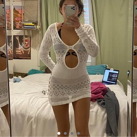 edikted: lotus crohet dress - Picture 2 of 4